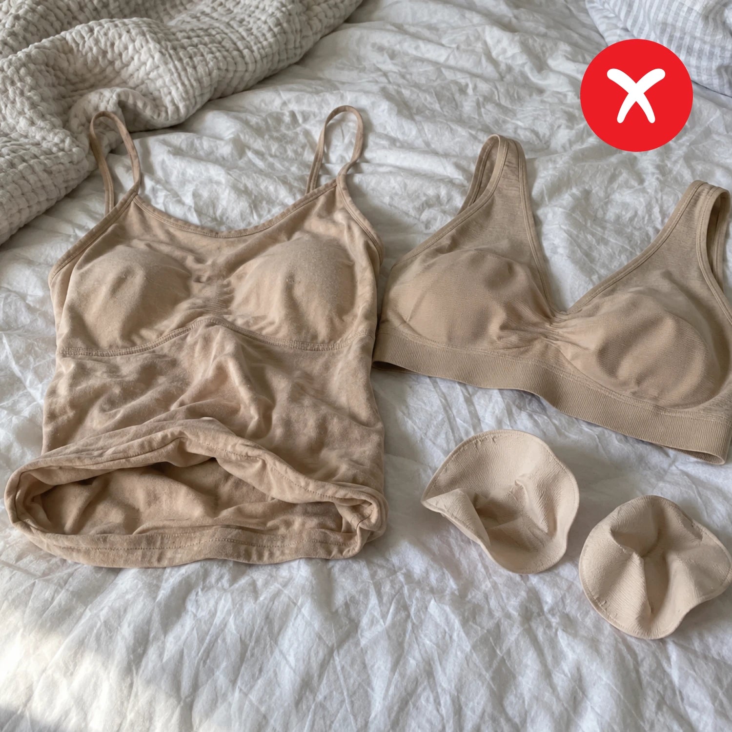 Seamless bralette and shelf cami