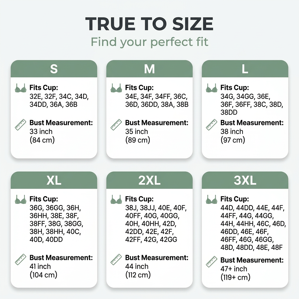 maggies USA size chart S-3XL