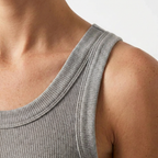 Maggie's Ribbed Cotton Built-in Bra Tank