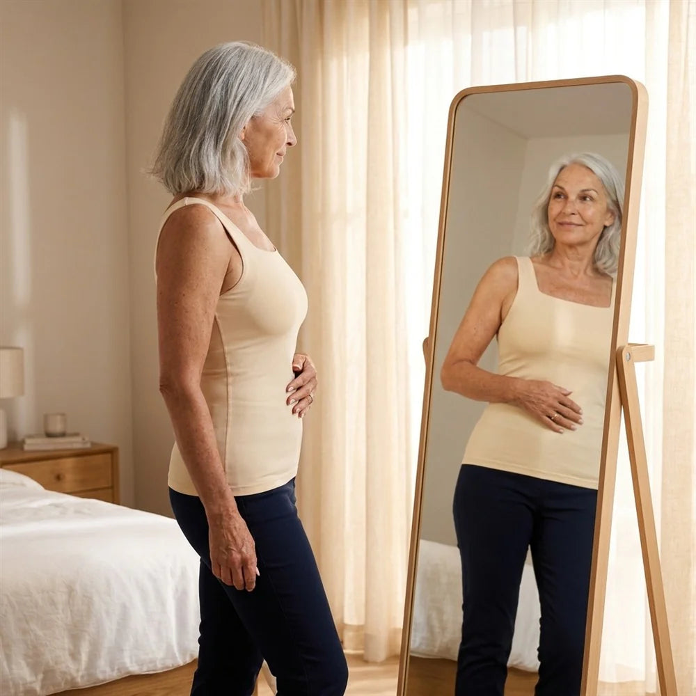 Maggie in the mirror