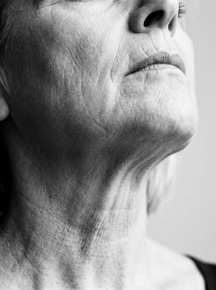 Close up of mature skin